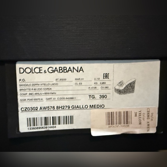 Dolce & Gabbana
Women's Platform Espadrille Wedge Sandals - Picture 8 of 8